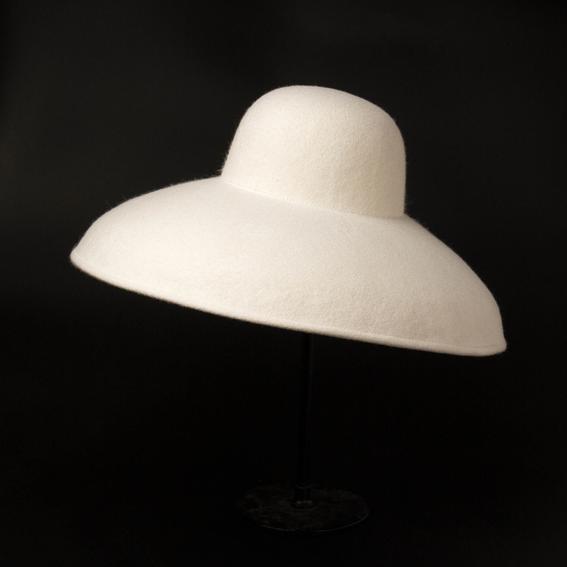Fedora Hat Wool - Cổ Điển Lớn Rộng Vành Len