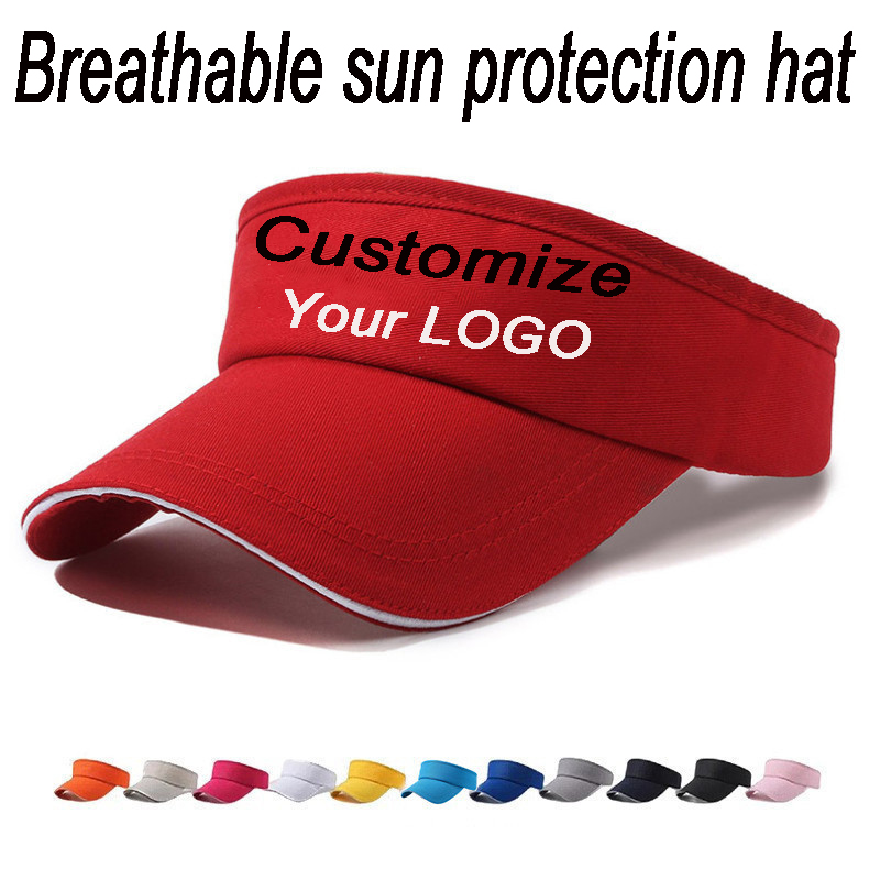 Visor Sun Hat - Custom Logo Empty Top Sun Visor