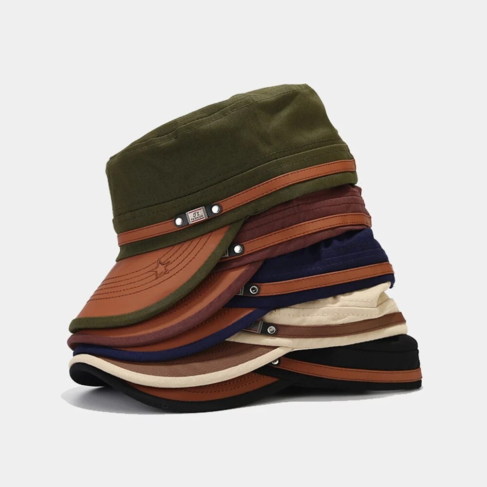 Dad Hat Cotton - Casual Cadet Hat Man Flat Top
