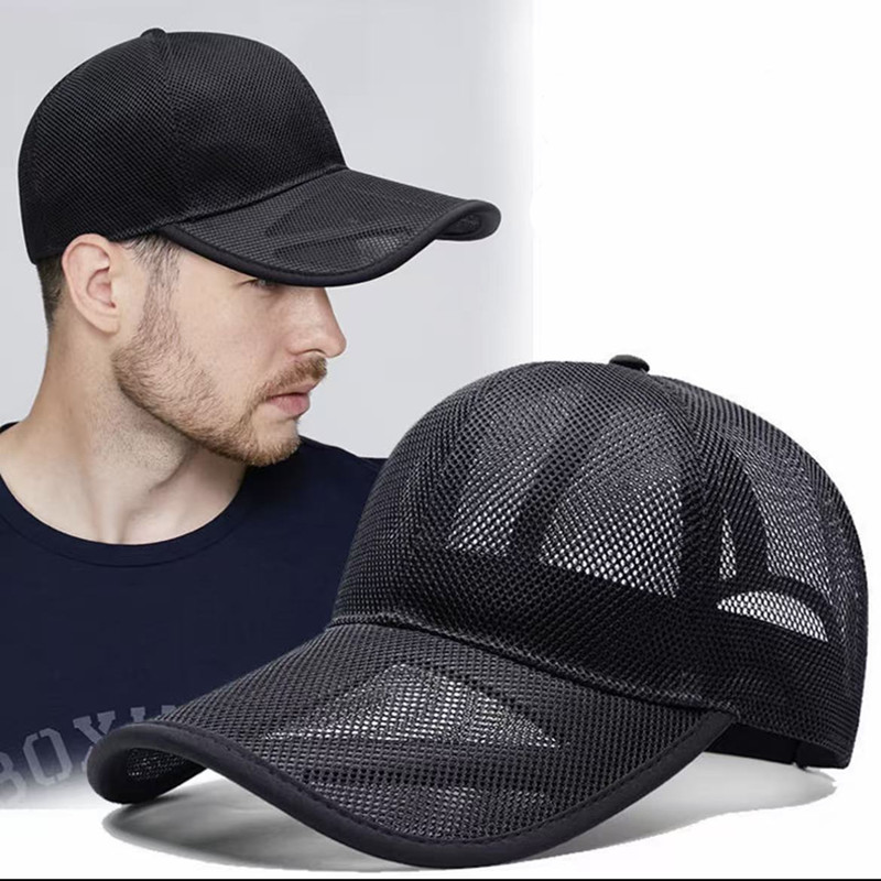 Baseball Cap Structured - Summer Hollow Brim Breathable Full Mesh