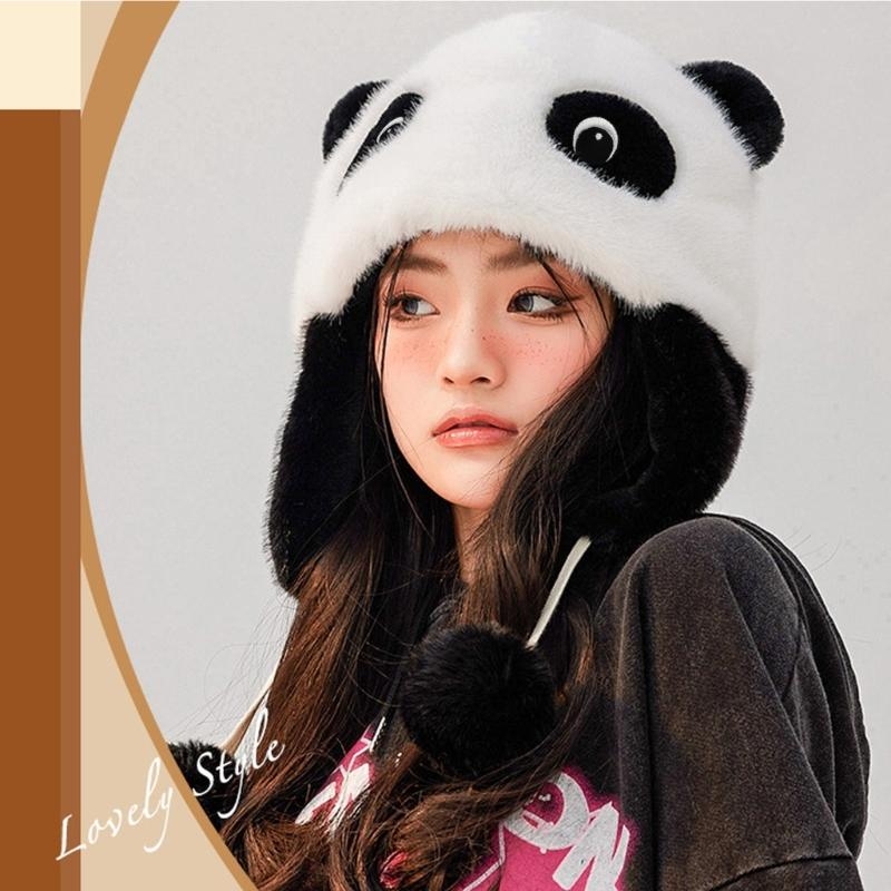 Trapper Hat Ear Flap - Gấu Trúc Mũ Gấu Trúc Earflap