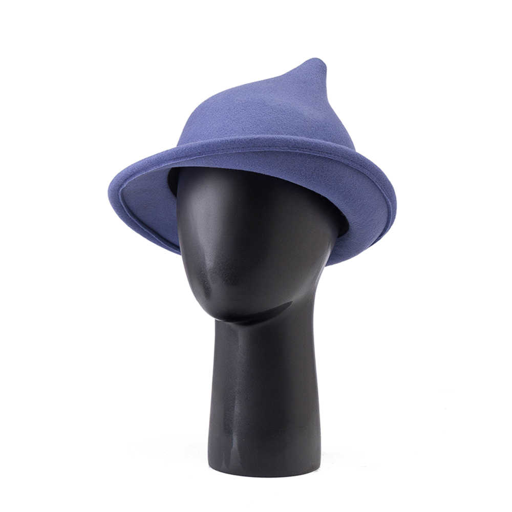 Fedora Hat Wool - Fashionable Witch 100% Wool Pointed Witch