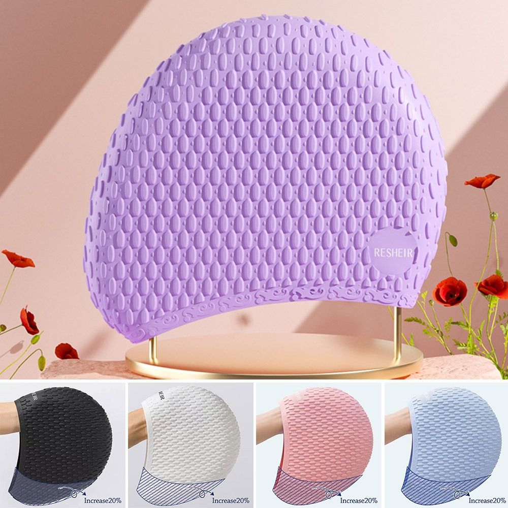 Swim Hat Silicone - Elastic Summer Swimming Cap Waterproof Comfortable