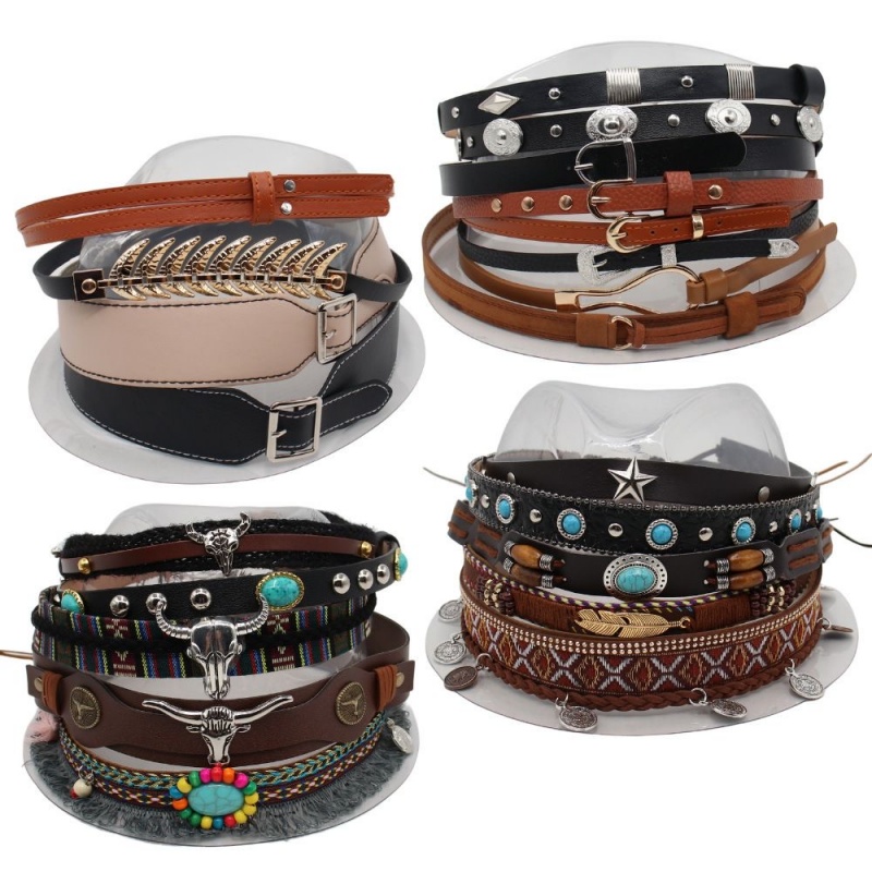 Cowboy Hat Straw - Retro Ethnic Style Belt, Headband, Hat