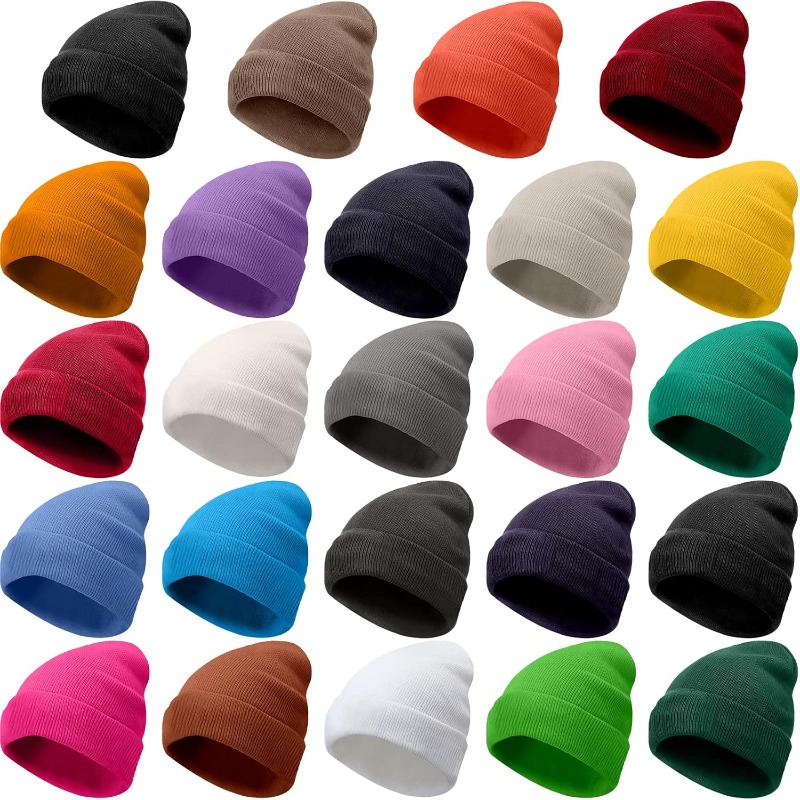 Beanie Cuffed Knit - 1pc Winter Warm Thick Beanie Hat
