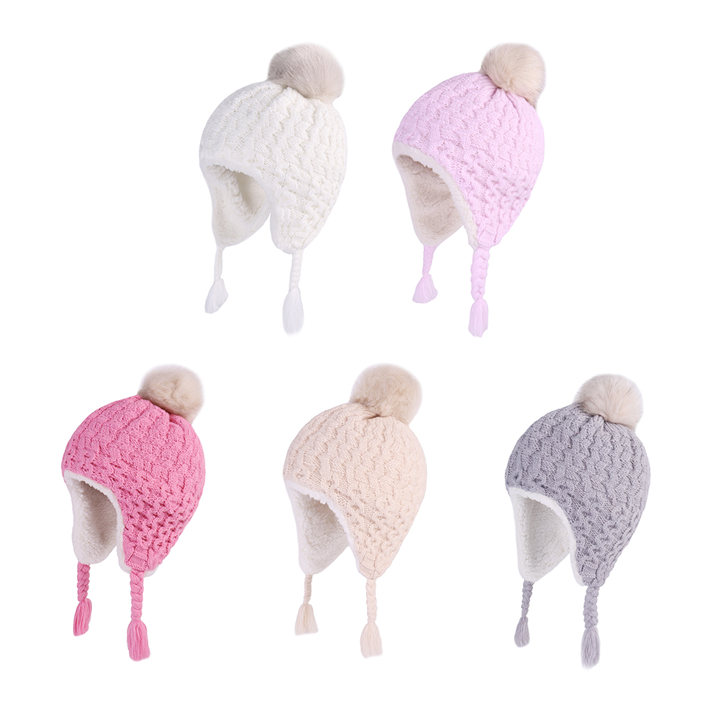 Trapper Hat Ear Flap - Baby Winter Knit Earflap Hats For