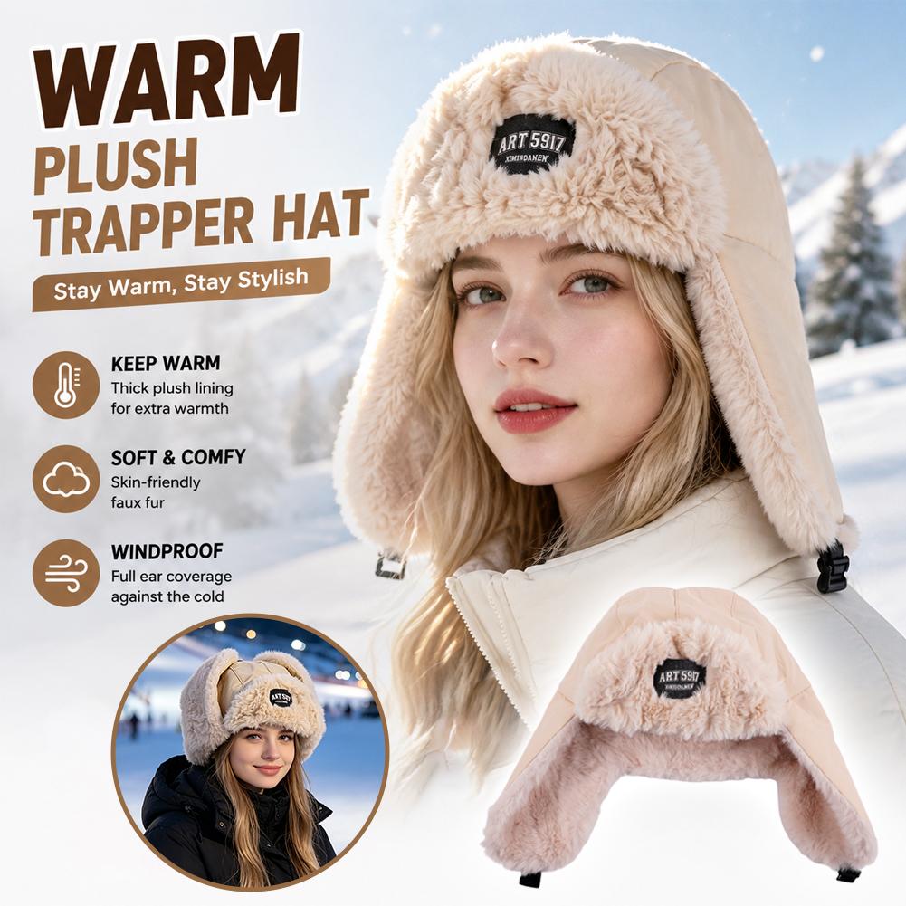 Winter Trapper Hat - Winter Trapper Hat Thick Plush Lining