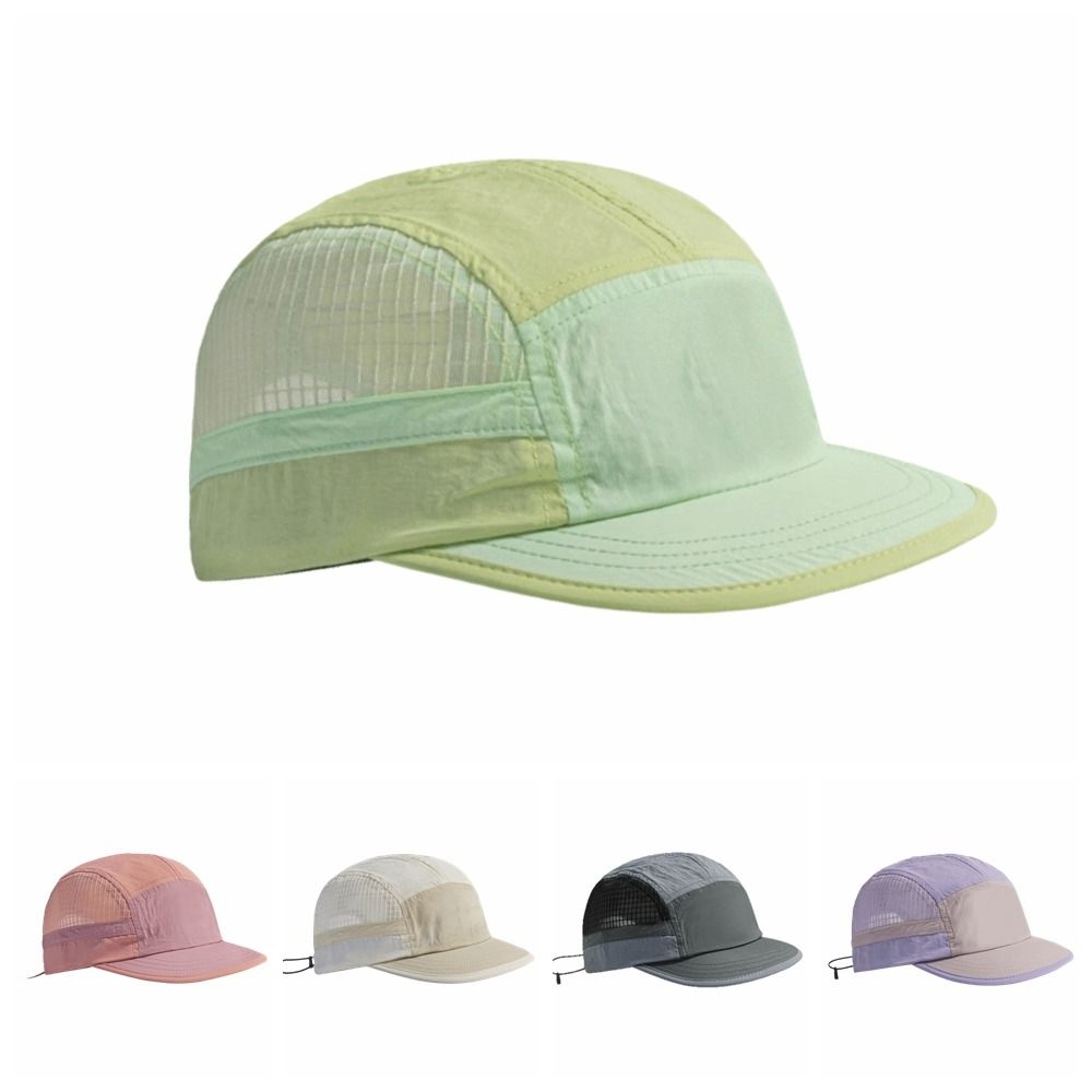 Running Cap Lightweight - Color-Blocked Quick-drying Baseball Cap Retro 5-panel