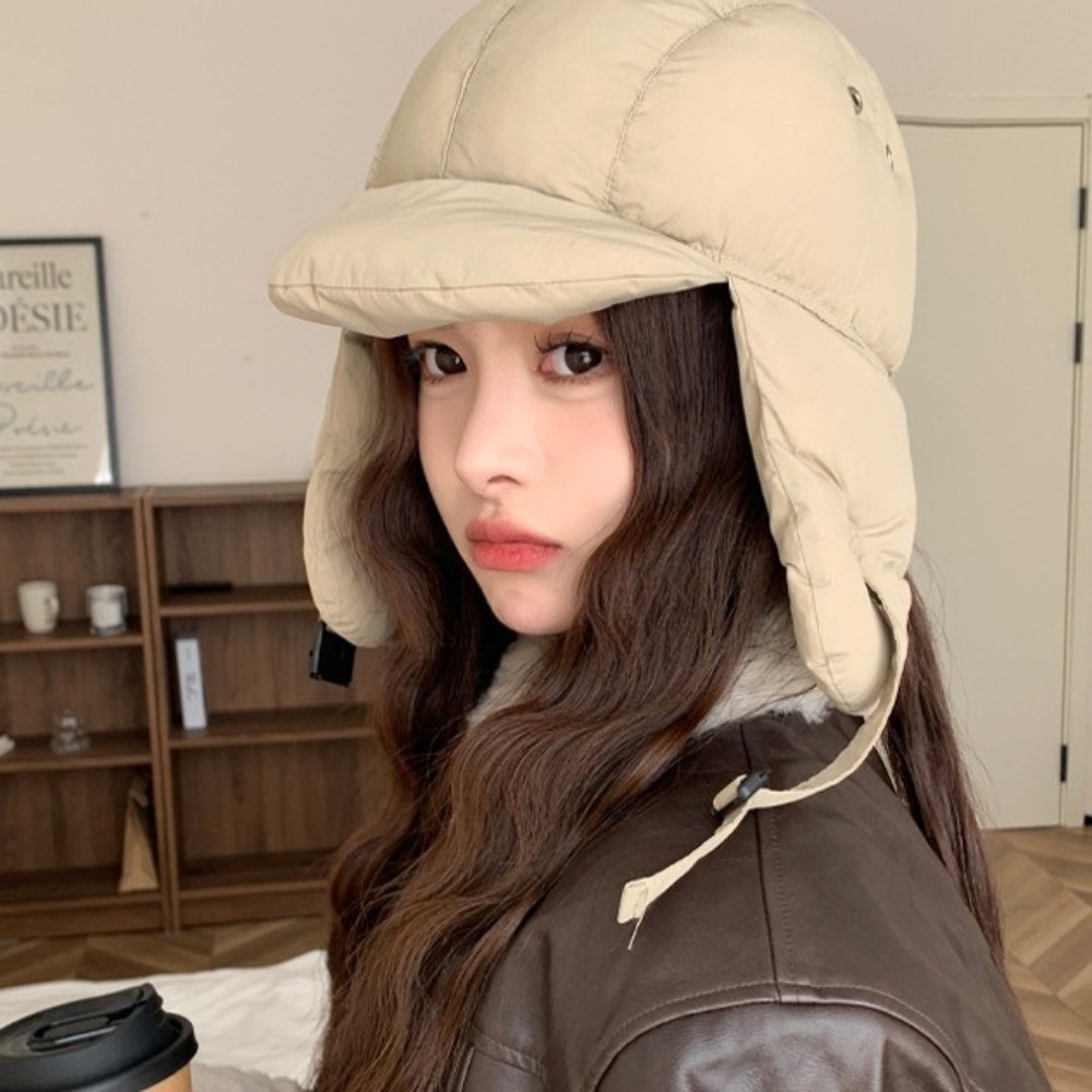 Trapper Hat Ear Flap - Solid Color Padded Bomber Hats Ear