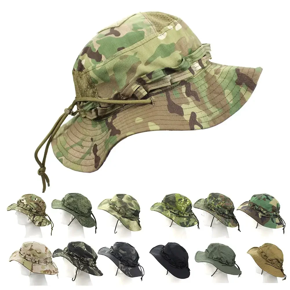 Boonie Hat Tactical - New Tactical Camouflage Boonie Cap Wide
