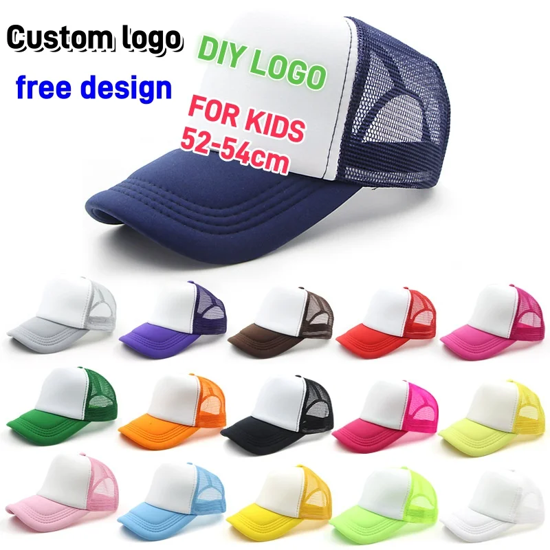 Visor Sun Hat - Kids Adjustable Mesh Trucker Hat Custom