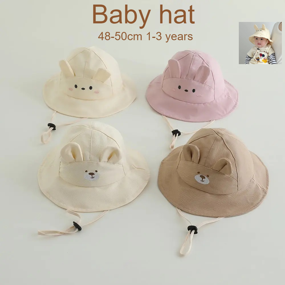 Bucket Hat Cotton - Baby Girls Sun Hat 48-50cm Cotton