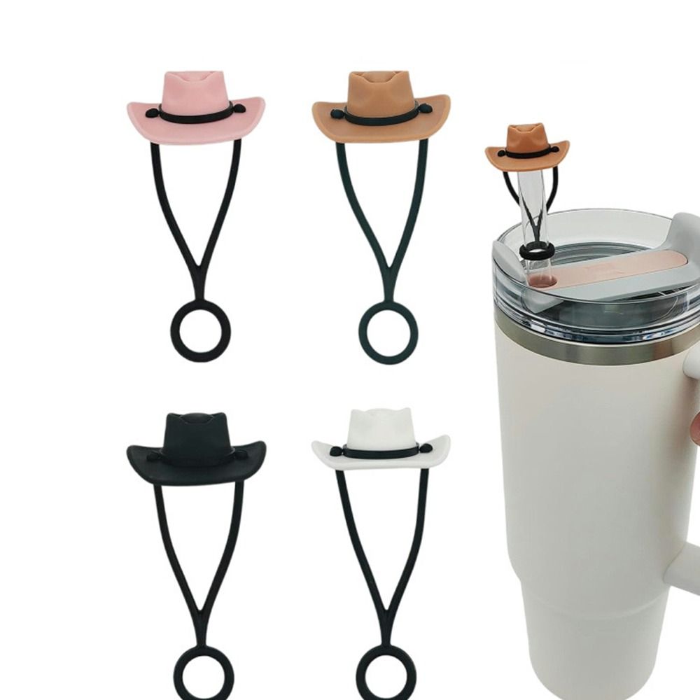 Cowboy Hat Straw - 1/4Pcs Airtight Silicone Cowboy Hat Straw