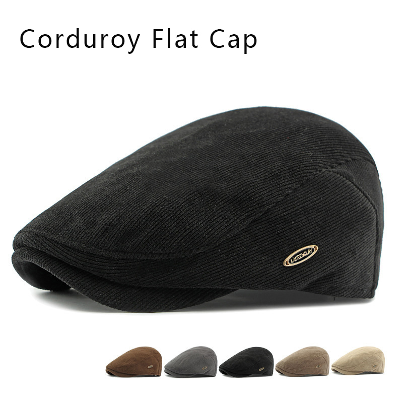 Newsboy Cap Ivy - Corduroy Flat Cap for Men Women