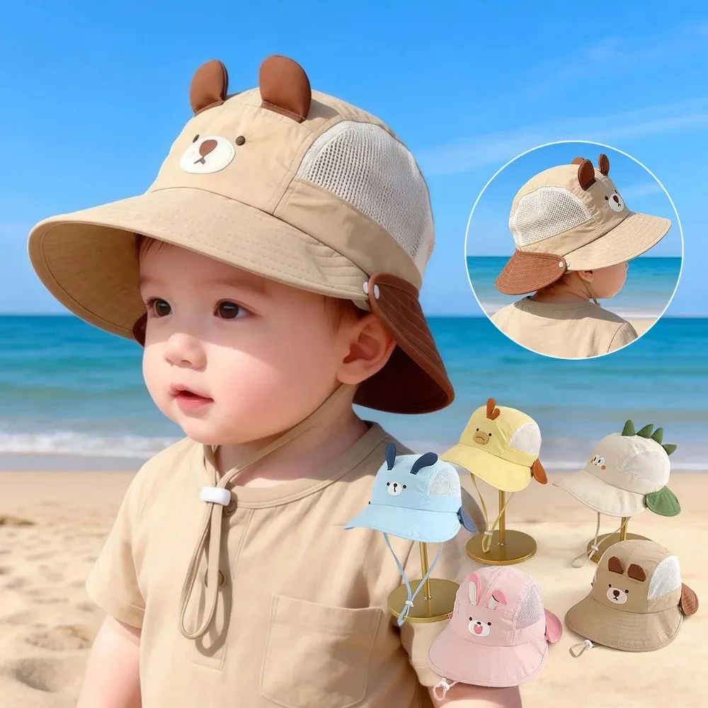 Bucket Hat Cotton - Cute Cartoon Baby Fisherman Hat Summer