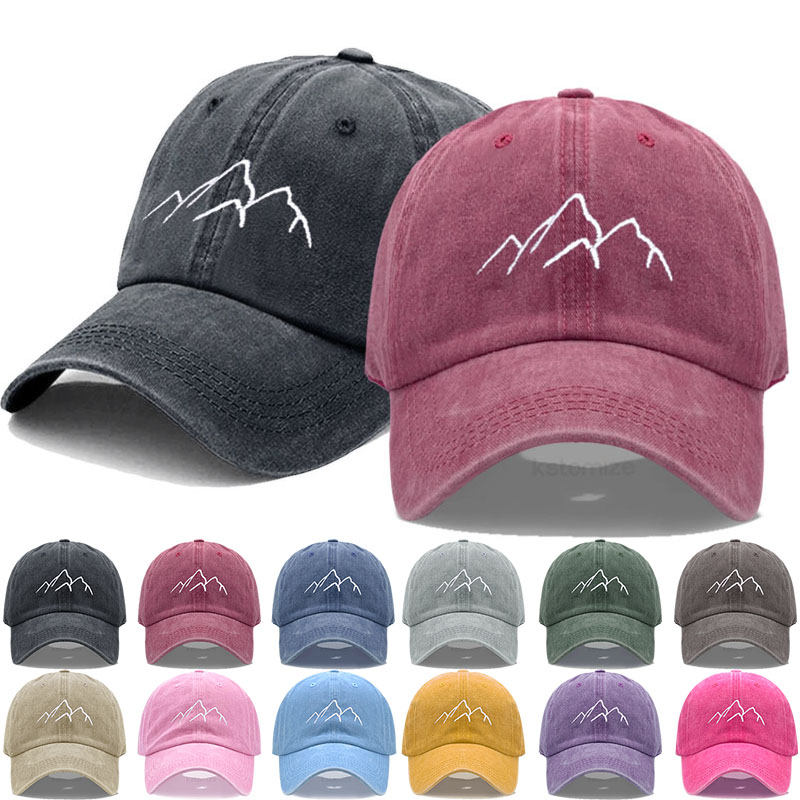Golf Cap Dad - 1pc Adjustable Washed Baseball Cap for