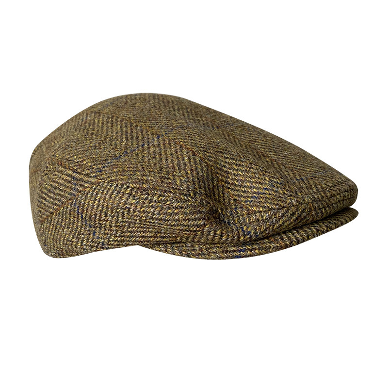 Striped Gray New Wool Flat Cap - đánh giá và giá Newsboy Cap Ivy