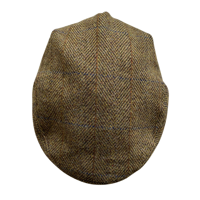 Striped Gray New Wool Flat Cap - đánh giá và giá Newsboy Cap Ivy