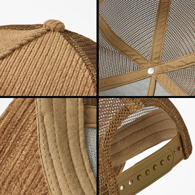 Corduroy Mesh Sport Cap Custom - đánh giá và giá Corduroy Cap 5 Panel