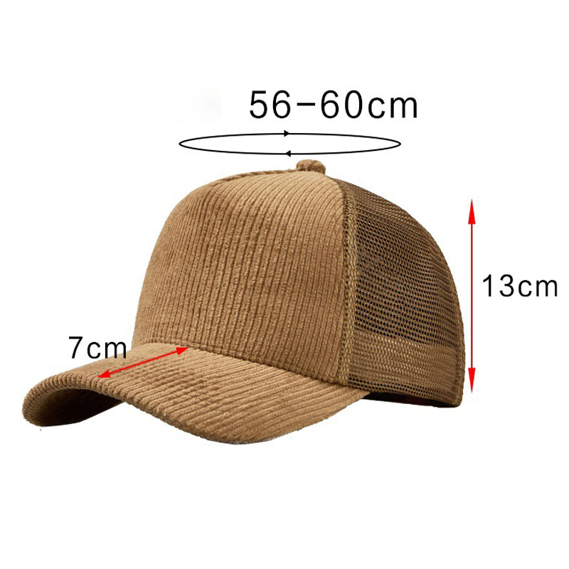 Corduroy Mesh Sport Cap Custom - đánh giá và giá Corduroy Cap 5 Panel