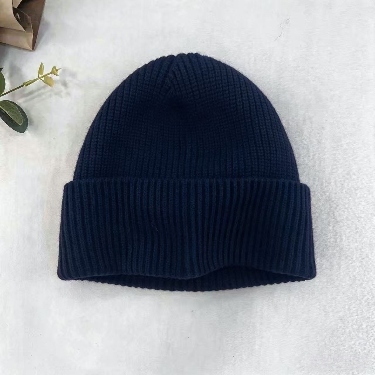 Navy Blue Ribbed Knit Thermal  - đánh giá và giá Beanie Cuffed Knit