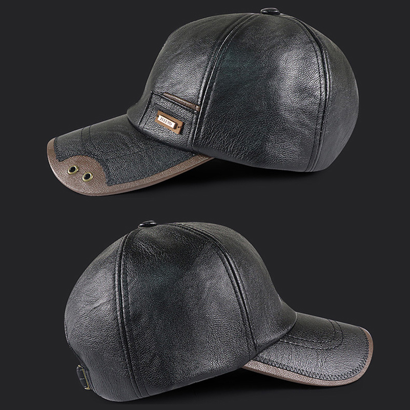 Retro PU Leather Baseball Cap  - đánh giá và giá Baseball Cap Structured