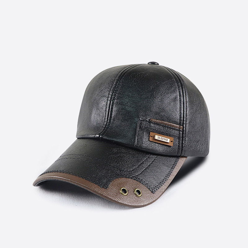Retro PU Leather Baseball Cap  - đánh giá và giá Baseball Cap Structured