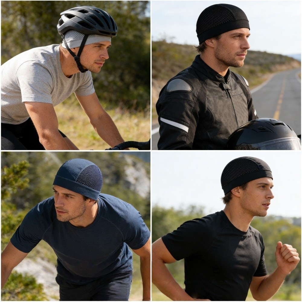 Casual Thin Mesh Skull Beanie  - đánh giá và giá Skull Cap Helmet Liner