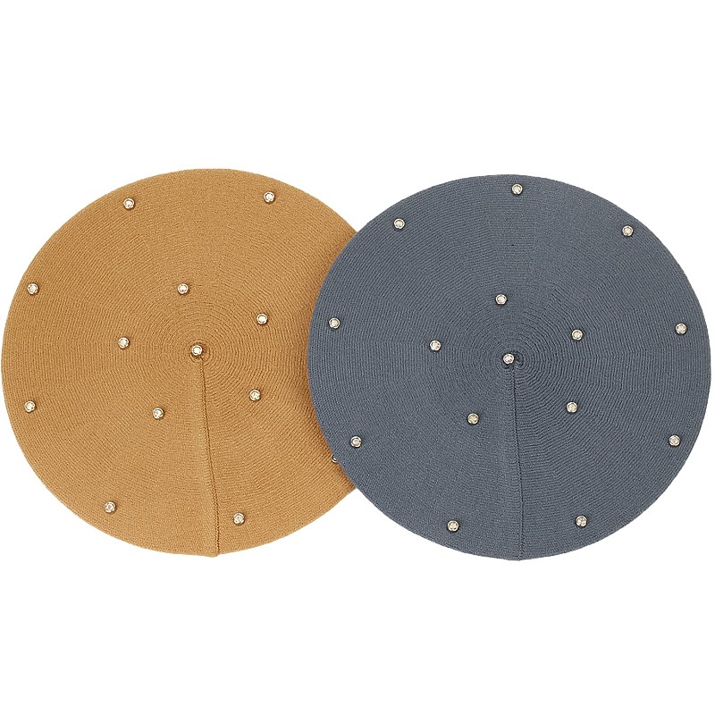 Women's Colour Rhinestones Ber - đánh giá và giá Beret French Wool