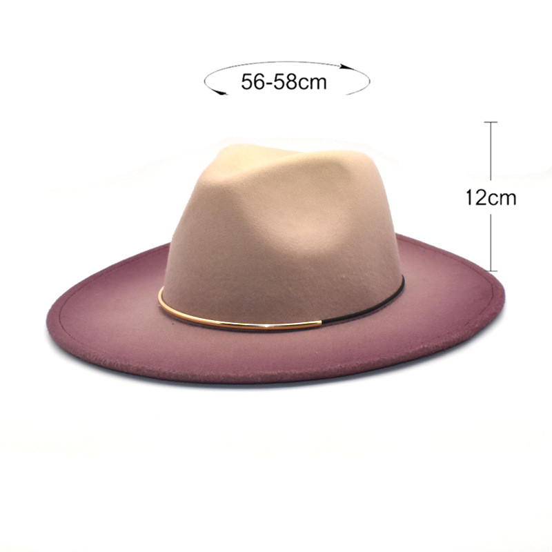 Gradient Lớn Vành Len Vintage  - đánh giá và giá Fedora Hat Wool