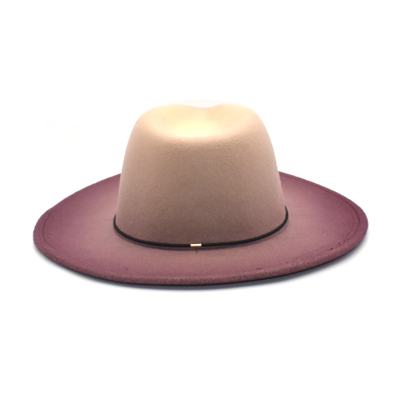 Gradient Lớn Vành Len Vintage  - đánh giá và giá Fedora Hat Wool
