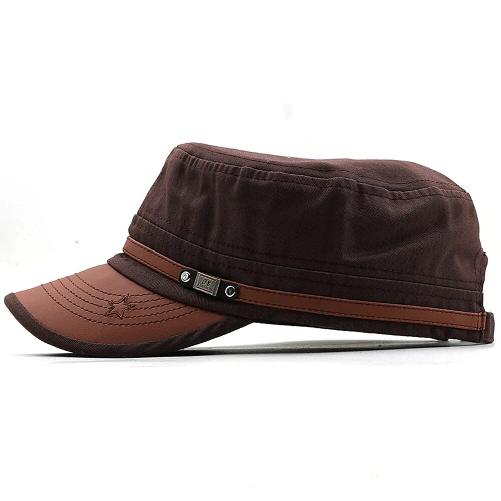 Casual Cadet Hat Man Flat Top  - đánh giá và giá Dad Hat Cotton
