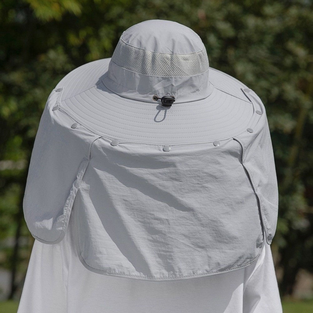 Simple Cloth Men Sun Hat Neck  - đánh giá và giá Bucket Hat Cotton