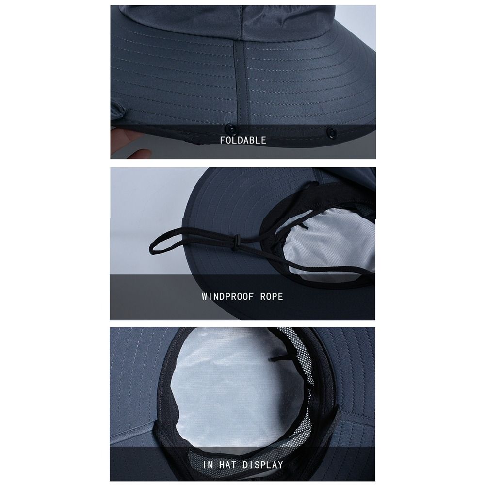 Simple Cloth Men Sun Hat Neck  - đánh giá và giá Bucket Hat Cotton