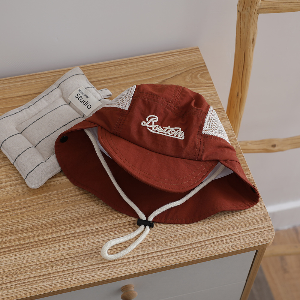 Letter Embroidered Baby Sun Ha - đánh giá và giá Bucket Hat Cotton