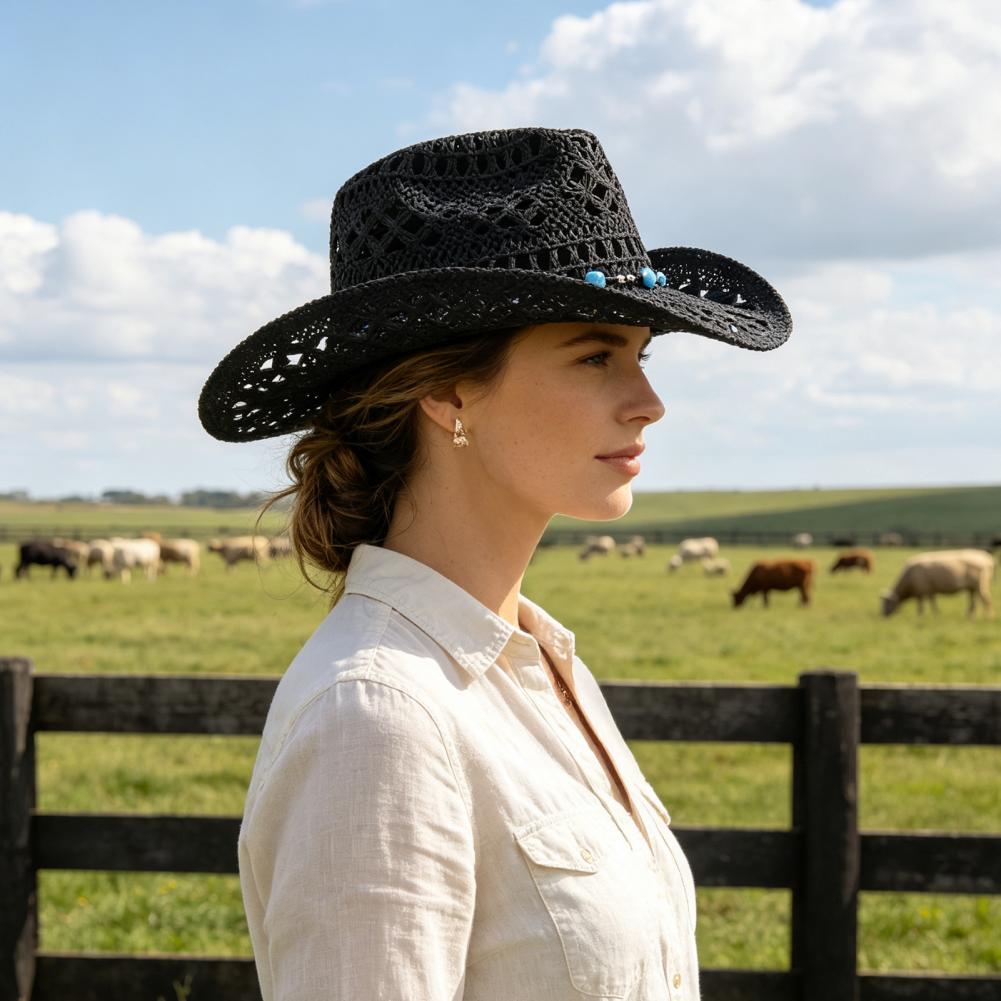 Wide Brim Cowboy Hat Western S - đánh giá và giá Cowboy Hat Straw