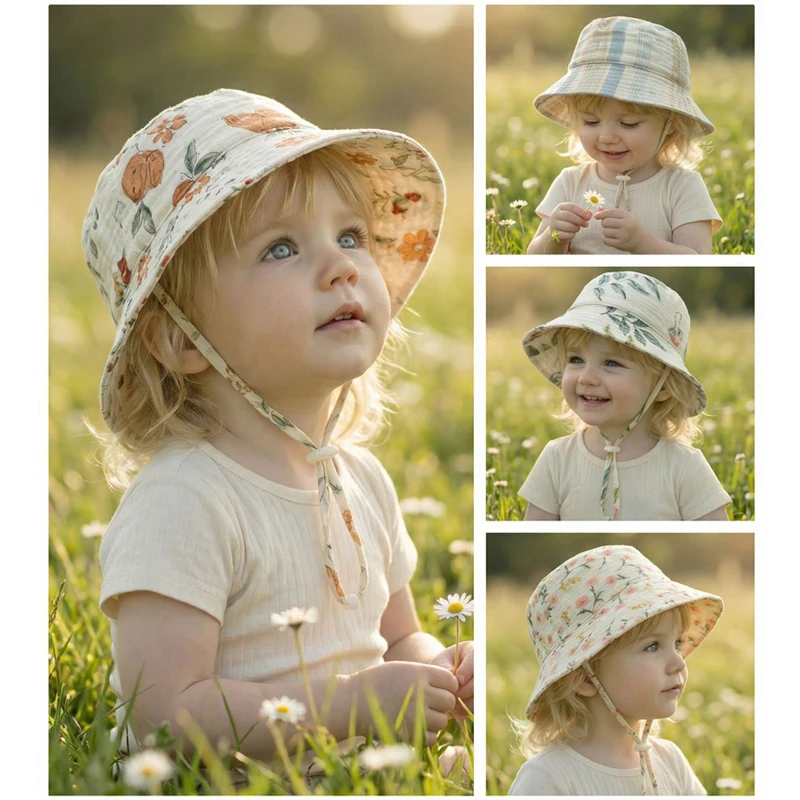 Muslin Baby Summer Hat Adjusta - đánh giá và giá Bucket Hat Cotton