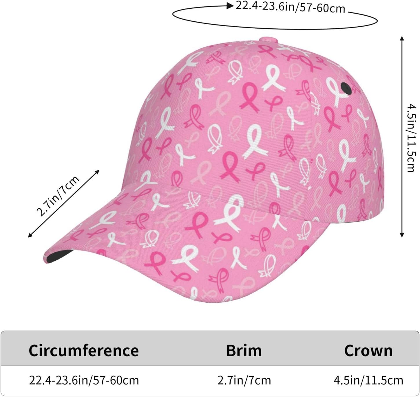 Pink and White Ribbon Bow Prin - đánh giá và giá Golf Cap Dad