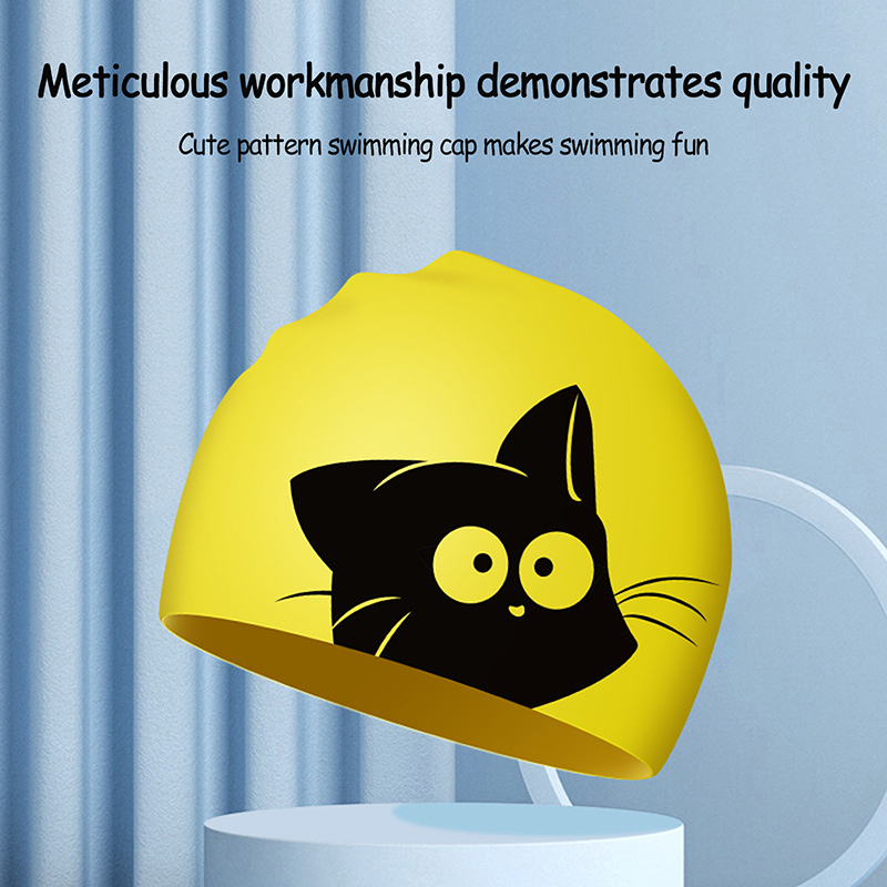 Cute Cat Swimming Cap For Long - đánh giá và giá Swim Hat Silicone