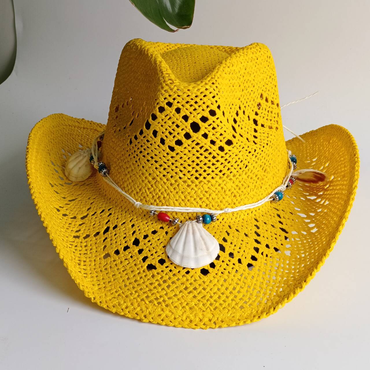 Bright yellow Cowboy Straw Hat - đánh giá và giá Cowboy Hat Straw