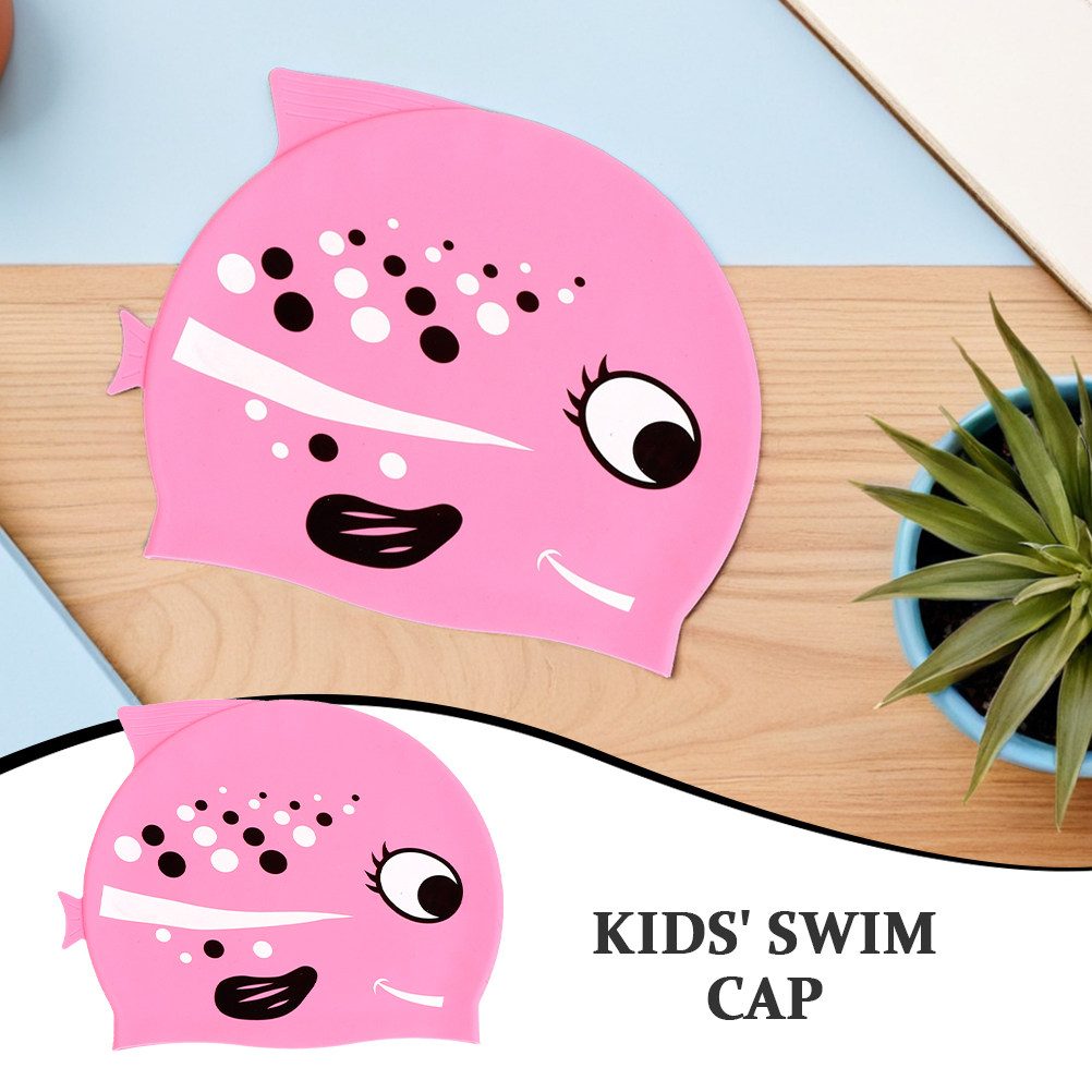 2Pcs Kids Cartoon Fish Silicon - đánh giá và giá Swim Hat Silicone