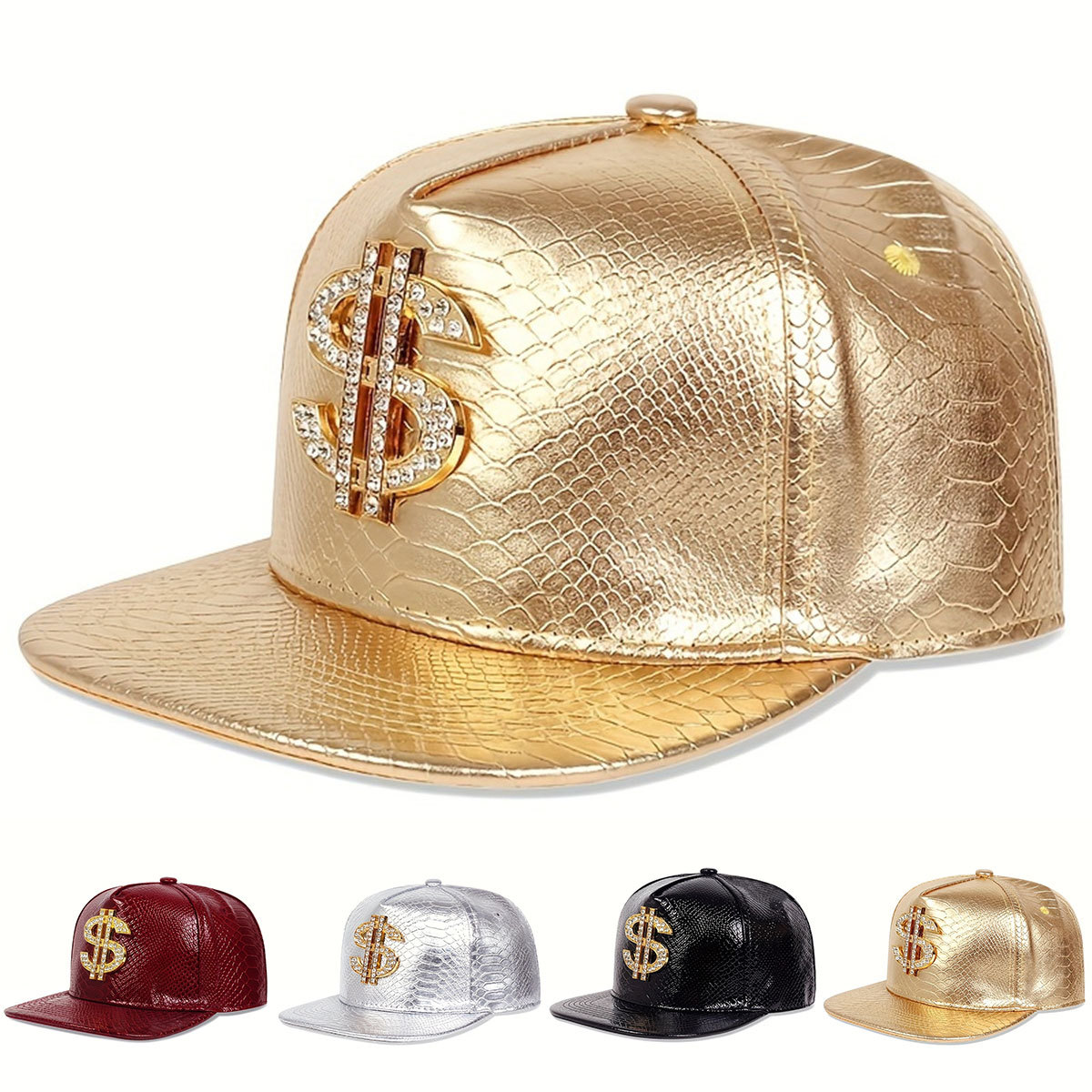 Leather Metallic Dollar Sign B - đánh giá và giá Baseball Cap Structured