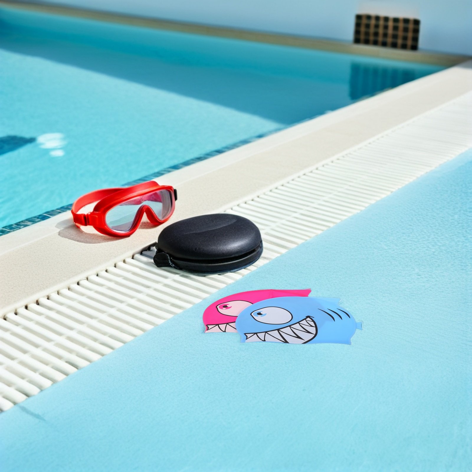 2Pcs Silicone Swim Cap Cartoon - đánh giá và giá Swim Hat Silicone