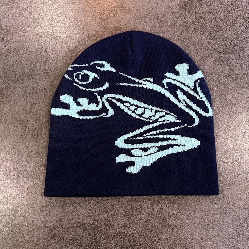 Tree Frog Print Beanie Men Wom - đánh giá và giá Beanie Cuffed Knit