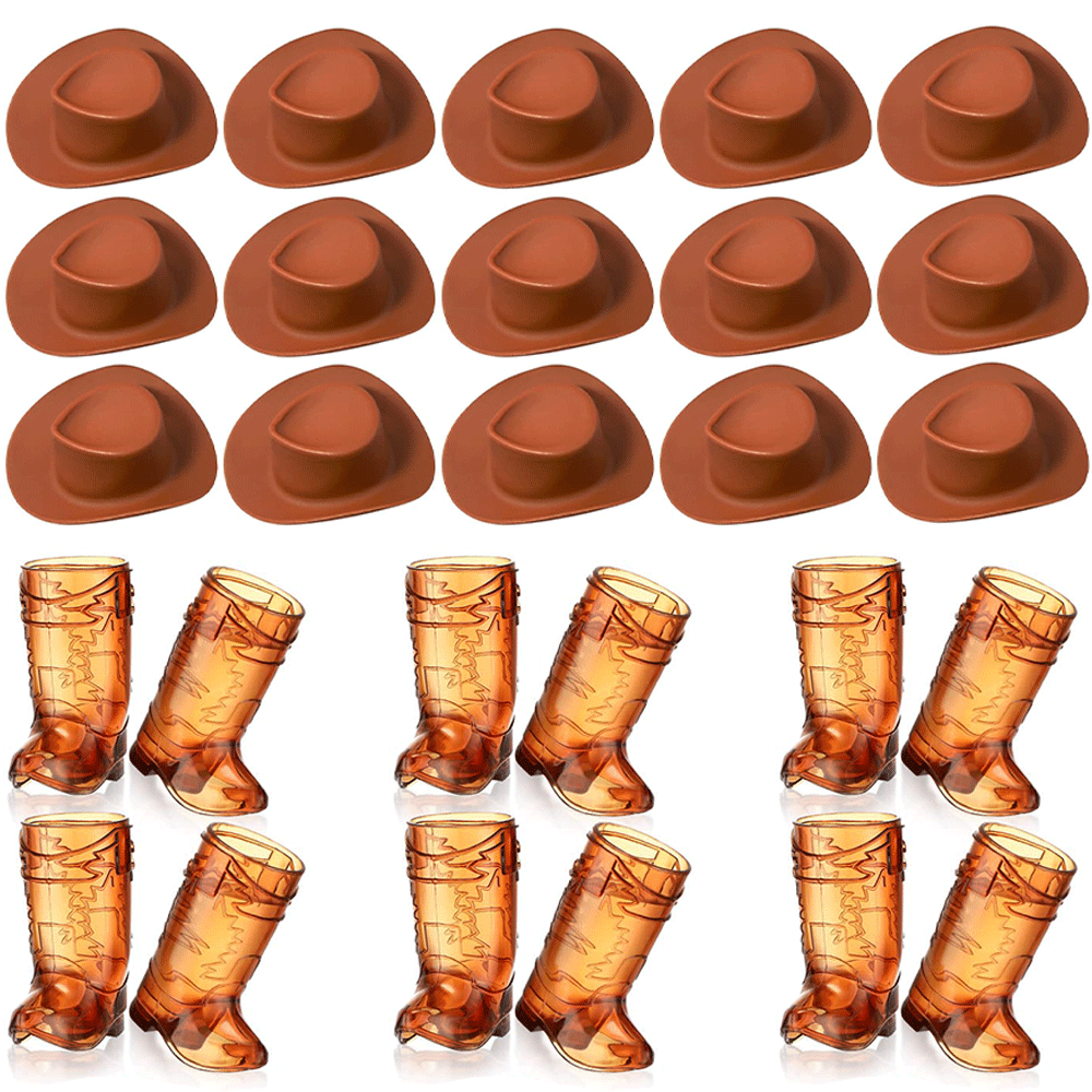 27Pcs Mini Plastic Cowboy Boot - đánh giá và giá Cowboy Hat Straw