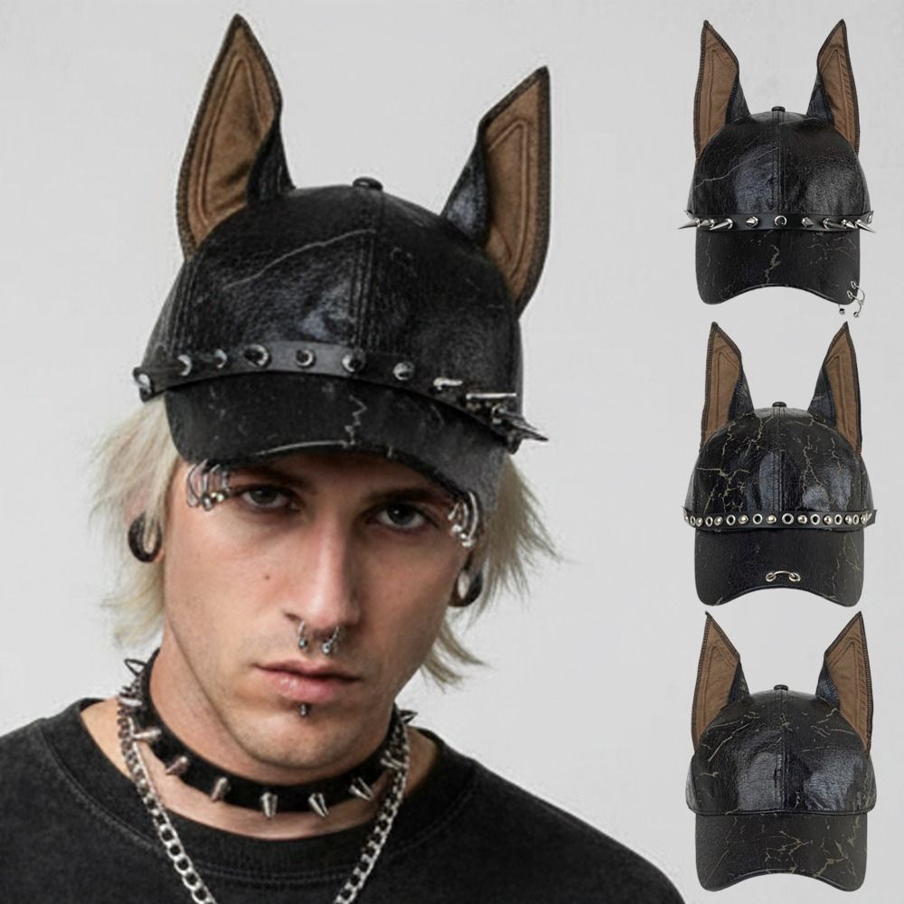 Fashion Punk Doberman Dog Ears - đánh giá và giá Baseball Cap Structured