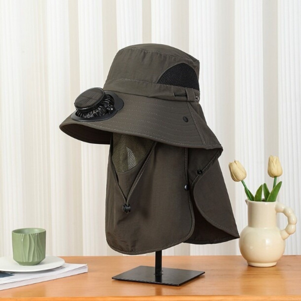 Portable Solar Rechargeable Fa - đánh giá và giá Sun Hat Wide Brim