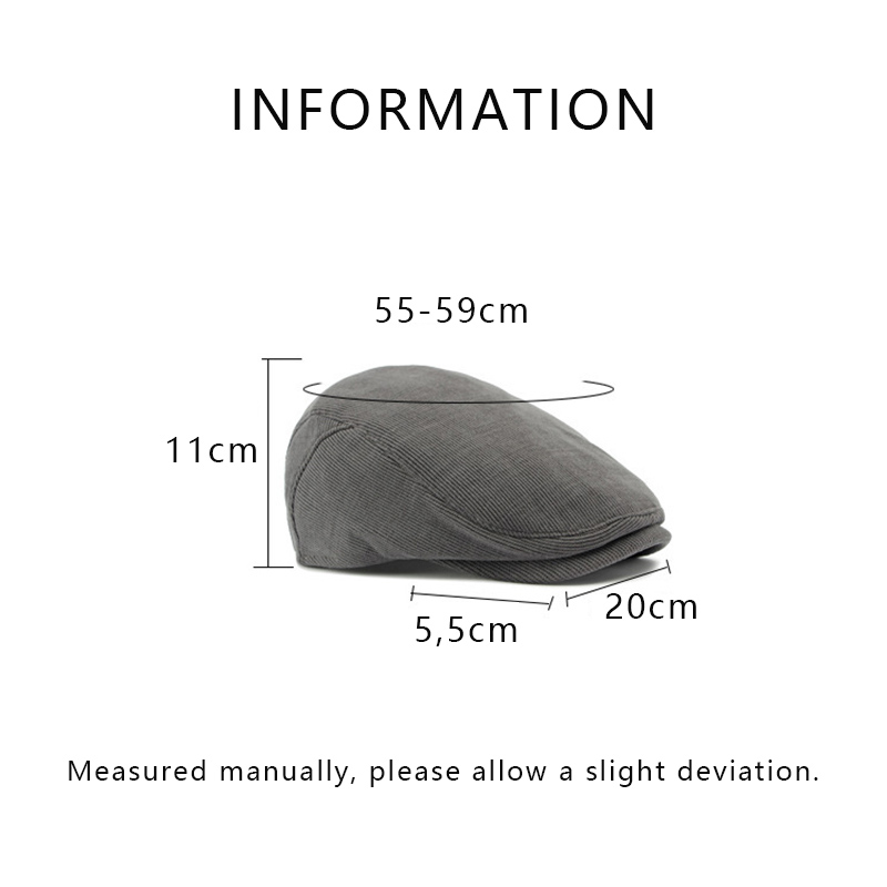Corduroy Flat Cap for Men Wome - đánh giá và giá Newsboy Cap Ivy