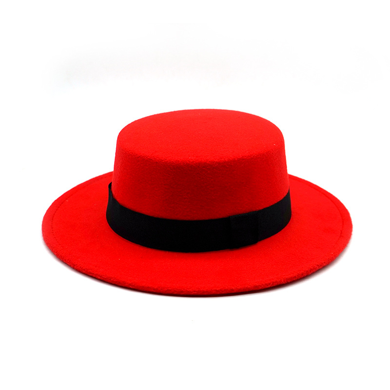 Flat Brim Wool Fedora Black Ri - đánh giá và giá Fedora Hat Wool
