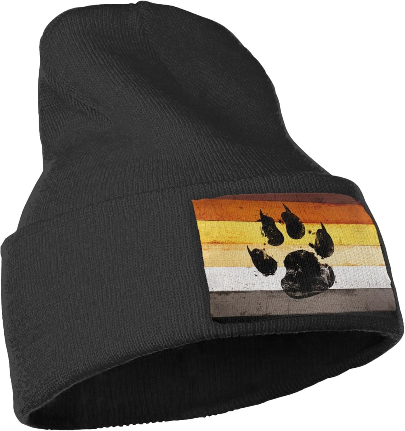 Gay Flag Bear paw LGBT Knit Be - đánh giá và giá Beanie Cuffed Knit